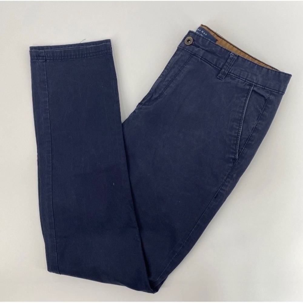 Zara Man Travel Chinos Mens Tag 31 Fits 32x30 Blue Slim Commuter Pants Business